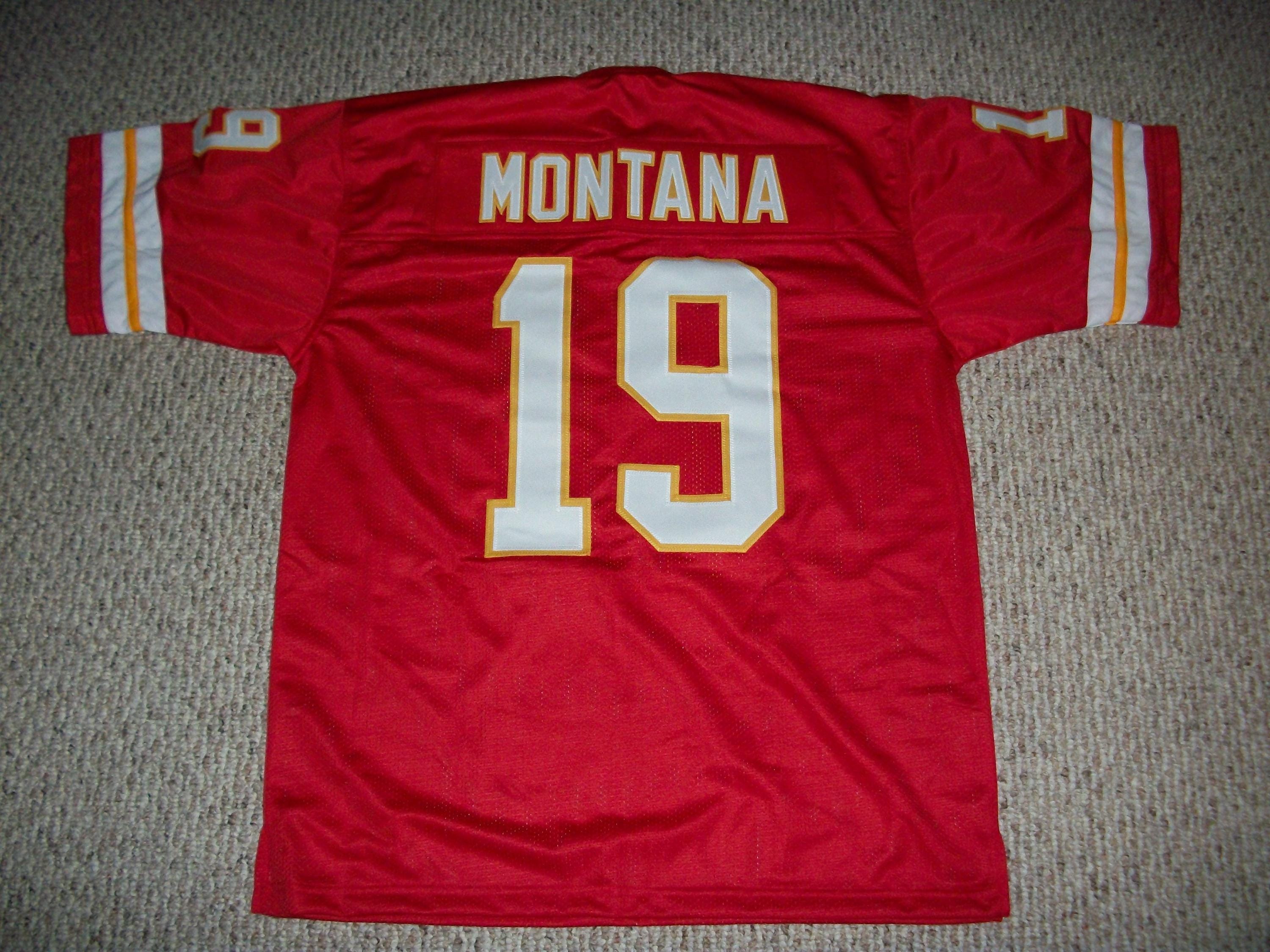 JOE MONTANA Unsigned Custom Kansas City Chiefs Red Sewn New