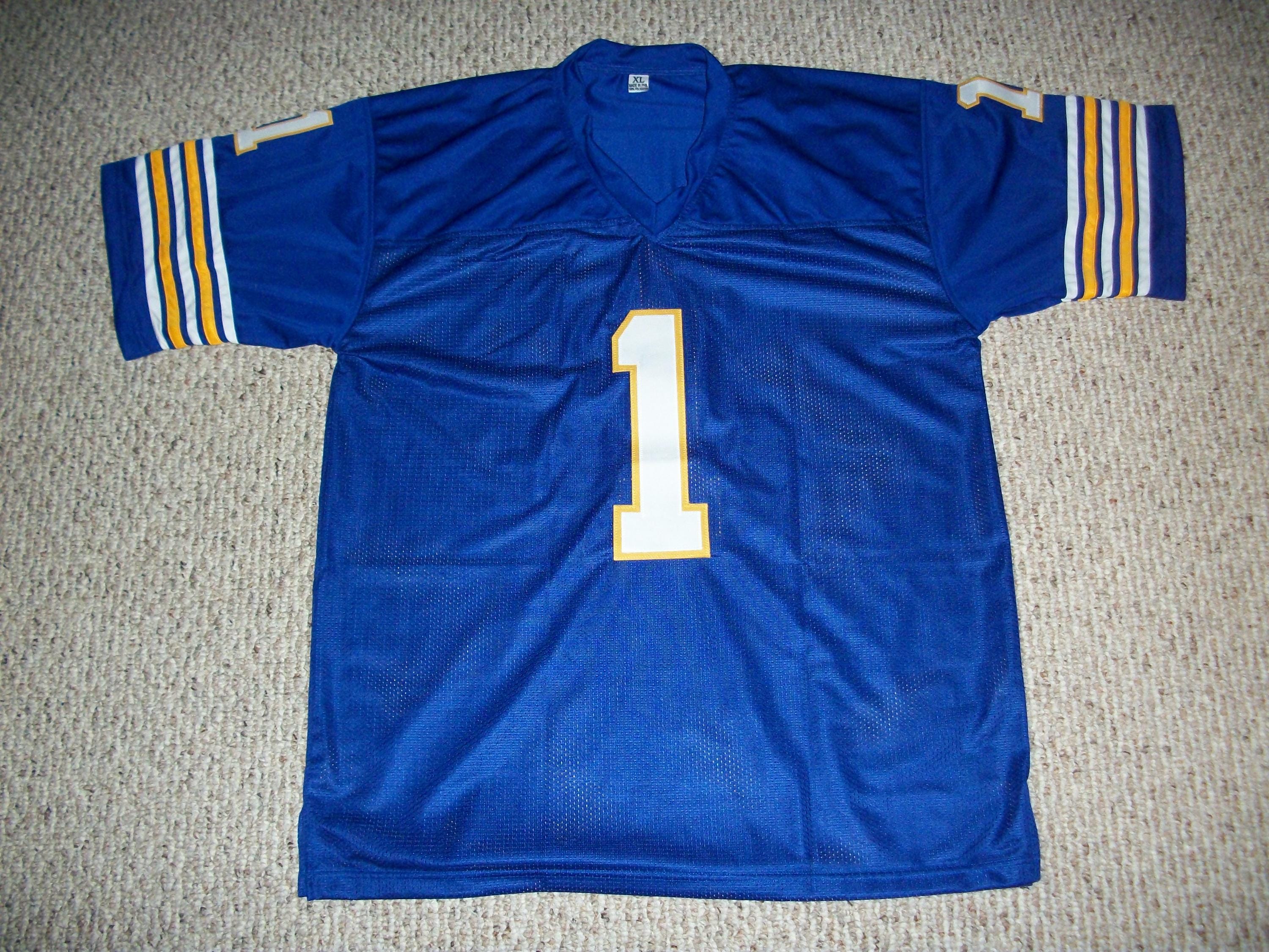 LARRY FITZGERALD Pittsburgh College Unsigned Custom Blue Sewn New