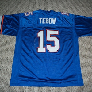 TIM TEBOW Unsigned Custom Florida Blue College Sewn New Football Jersey Sizes S-3XL