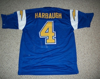 JIM HARBAUGH Unsigned Custom San Diego Blue Sewn New Football Jersey Sizes S-3XL