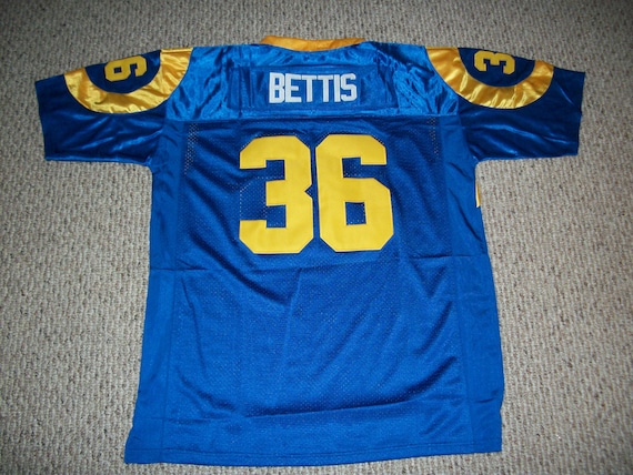 UNSIGNED CUSTOM Sewn Stitched Jerome Bettis Blue Jersey - M, L, XL UNSIGNED CUSTOM Sewn Stitched Jerome Bettis Blue Jersey - M, L, XL