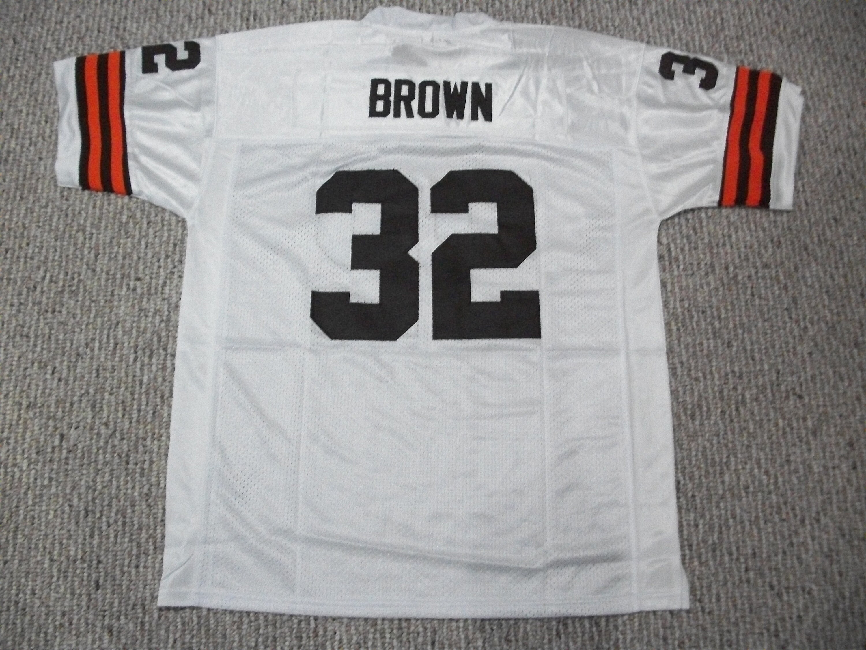 JIM BROWN Cleveland Unsigned Custom White Sewn New Football Jersey