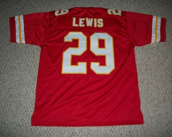 ALBERT LEWIS Unsigned Custom Kansas City Red Sewn New Football