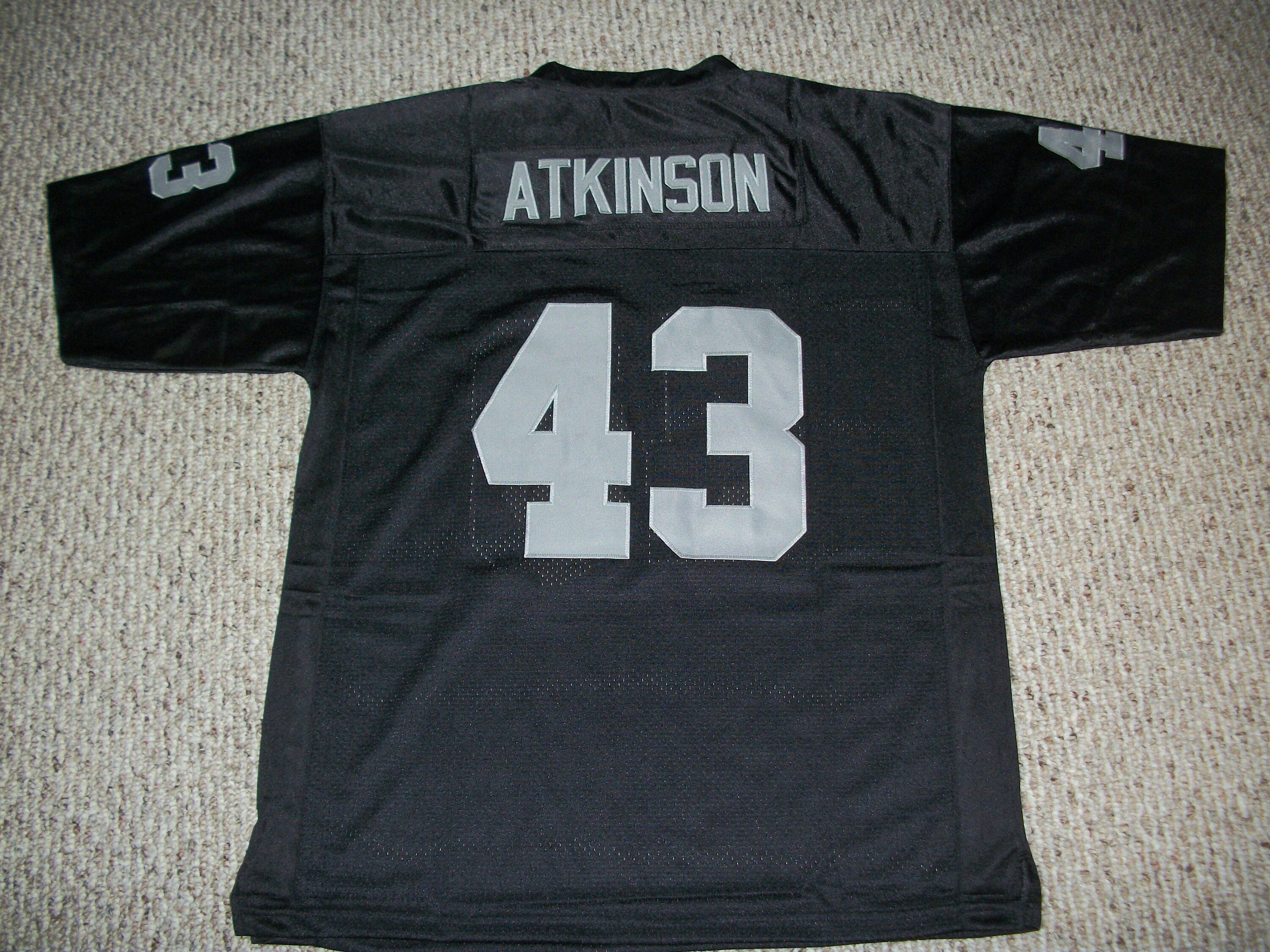 Unsigned Custom Sewn George Atkinson Oakland Raiders Black Jersey - Adult Sizes