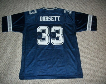 TONY DORSETT Unsigned Custom Dallas Regular blauw genaaid nieuw voetbalshirt maten S-3XL