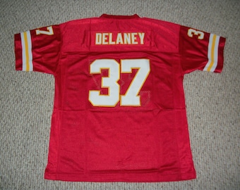 JOE DELANEY Unsigned Custom Kansas City Chiefs Red Sewn New Football Jersey Sizes S-3XL