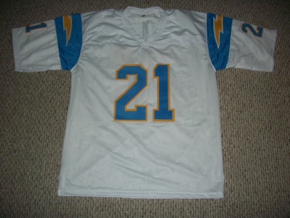 Ladainian TOMLINSON Unsigned Custom San Diego White Sewn New