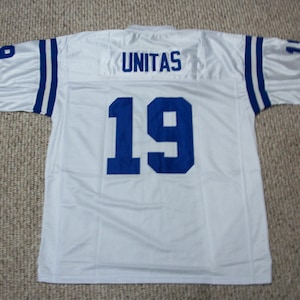 JOHNNY UNITAS Unsigned Custom Baltimore  White Sewn New Football Jersey Size S, M,L,XL,2XL,3XL