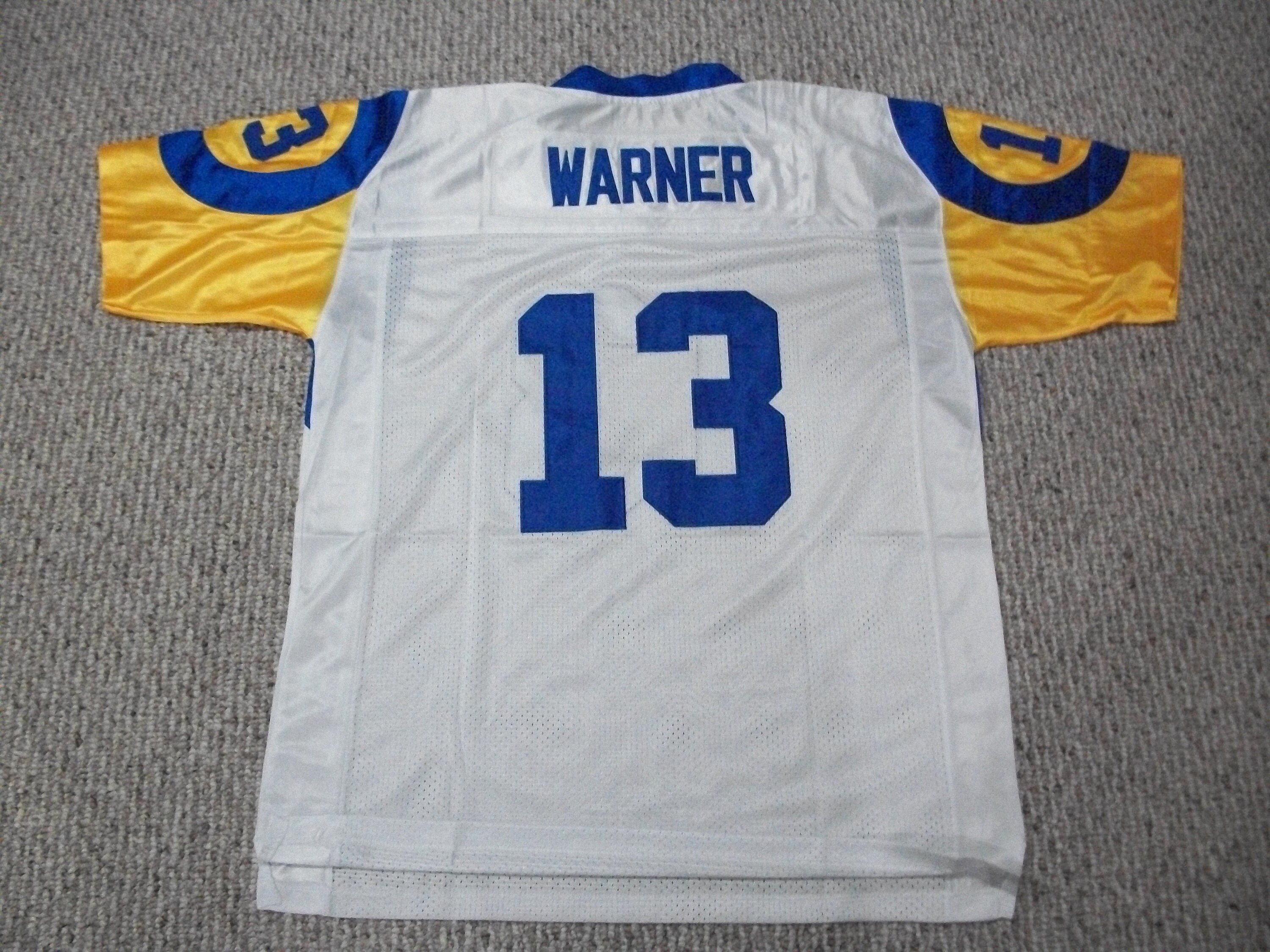Rams Warner 13 シャツ ネイビー/ゴールド NFL LOS ANGELES RAMS AMERICAN FOOTBALL SHIRT 13 WARNER XL | eBay
