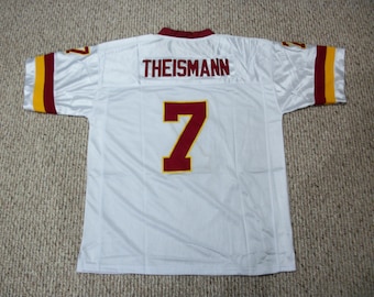 JOE THEISMANN Unsigned Custom Washington White Sewn New Football Jersey Size S,M,L,XL,2XL,3XL