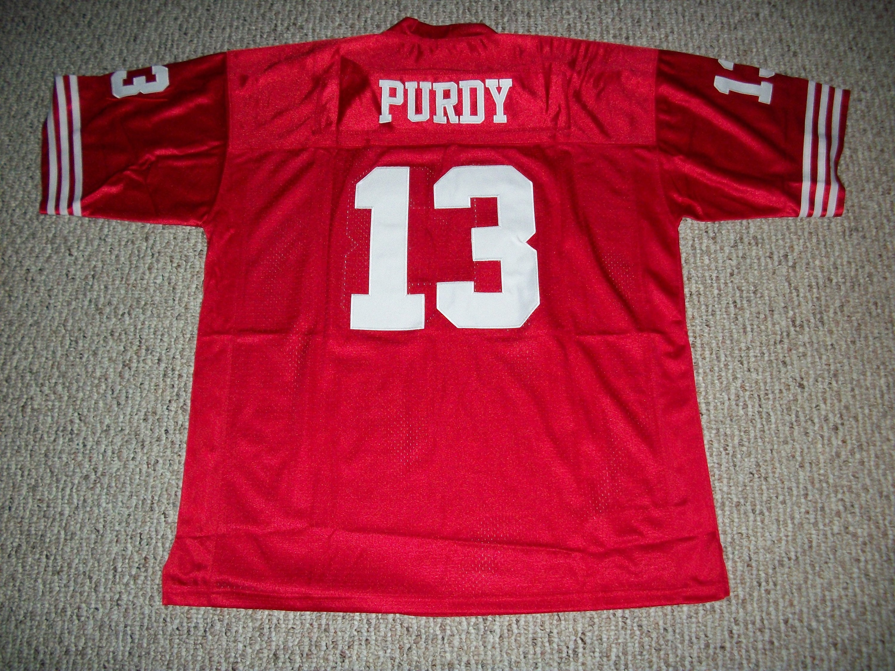 BROCK PURDY San Francisco Unsigned Custom Red Sewn New