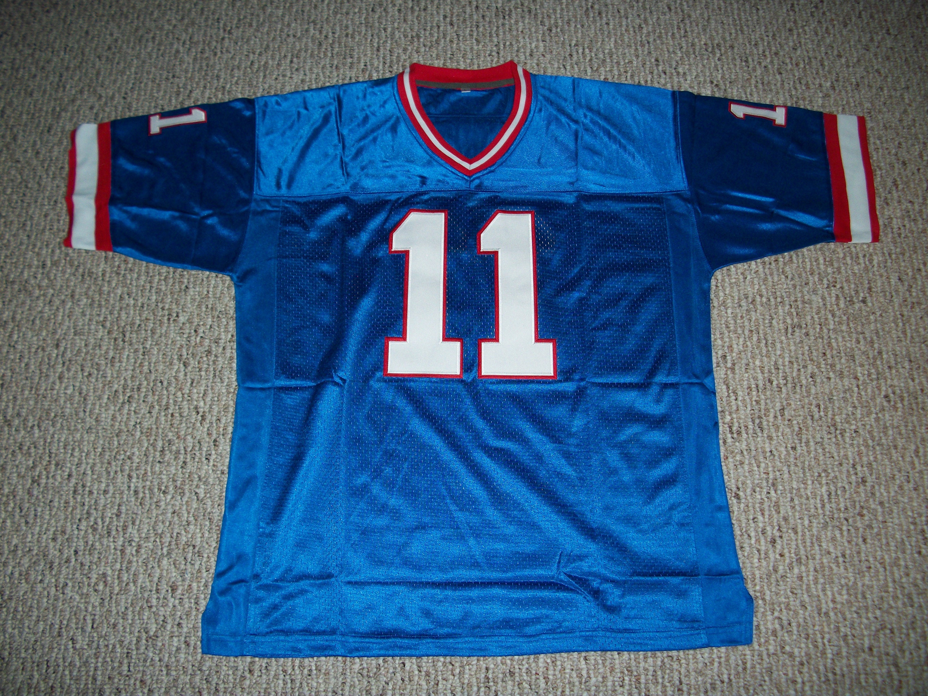 SCOTT NORWOOD Buffalo Unsigned Custom Blue Sewn New Football