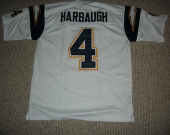 JIM HARBAUGH Unsigned Custom San Diego White Sewn New Football Jersey Sizes S-3XL