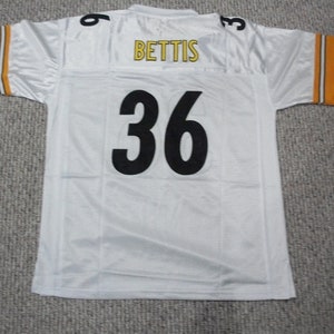 JEROME BETTIS Unsigned Custom Pittsburgh White genaaid nieuw voetbalshirt maat S, M, L, XL, 2XL, 3XL
