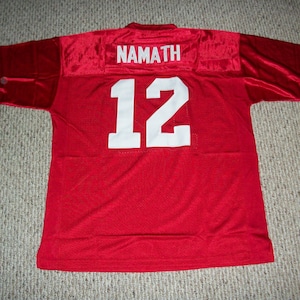 JOE NAMATH Unsigned Custom genaaide New College Football Crimson Red Jersey maten S-3XL