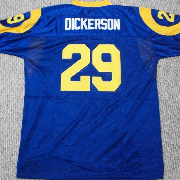 ERIC DICKERSON  Unsigned Custom Blue Sewn New Football Jersey Size S, M,L,XL,2XL,3XL