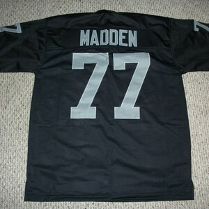 JOHN MADDEN Oakland Unsigned Custom Black Sewn New Football Jersey Size S, M,L,XL,2XL,3XL