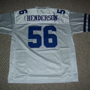 THOMAS HENDERSON Dallas White, niet-ondertekend, op maat gemaakt nieuw voetbalshirt maat S, M, L, XL, 3XL