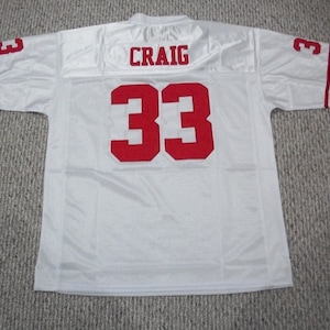 ROGER CRAIG Unsigned Custom San Francisco White Sewn Football Jersey Sizes S-3XL