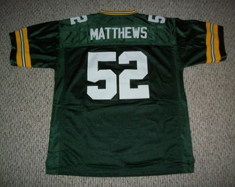 CLAY MATTHEWS Green Bay Unsigned Custom Green Sewn New Football Jersey Sizes S-3XL