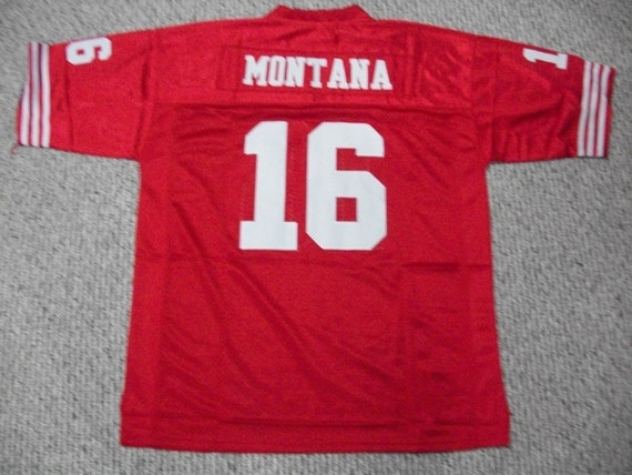 JOE MONTANA Unsigned Custom San Francisco Red Sewn New Football Jersey Size S M L XL 2XL 3XL Etsy UK