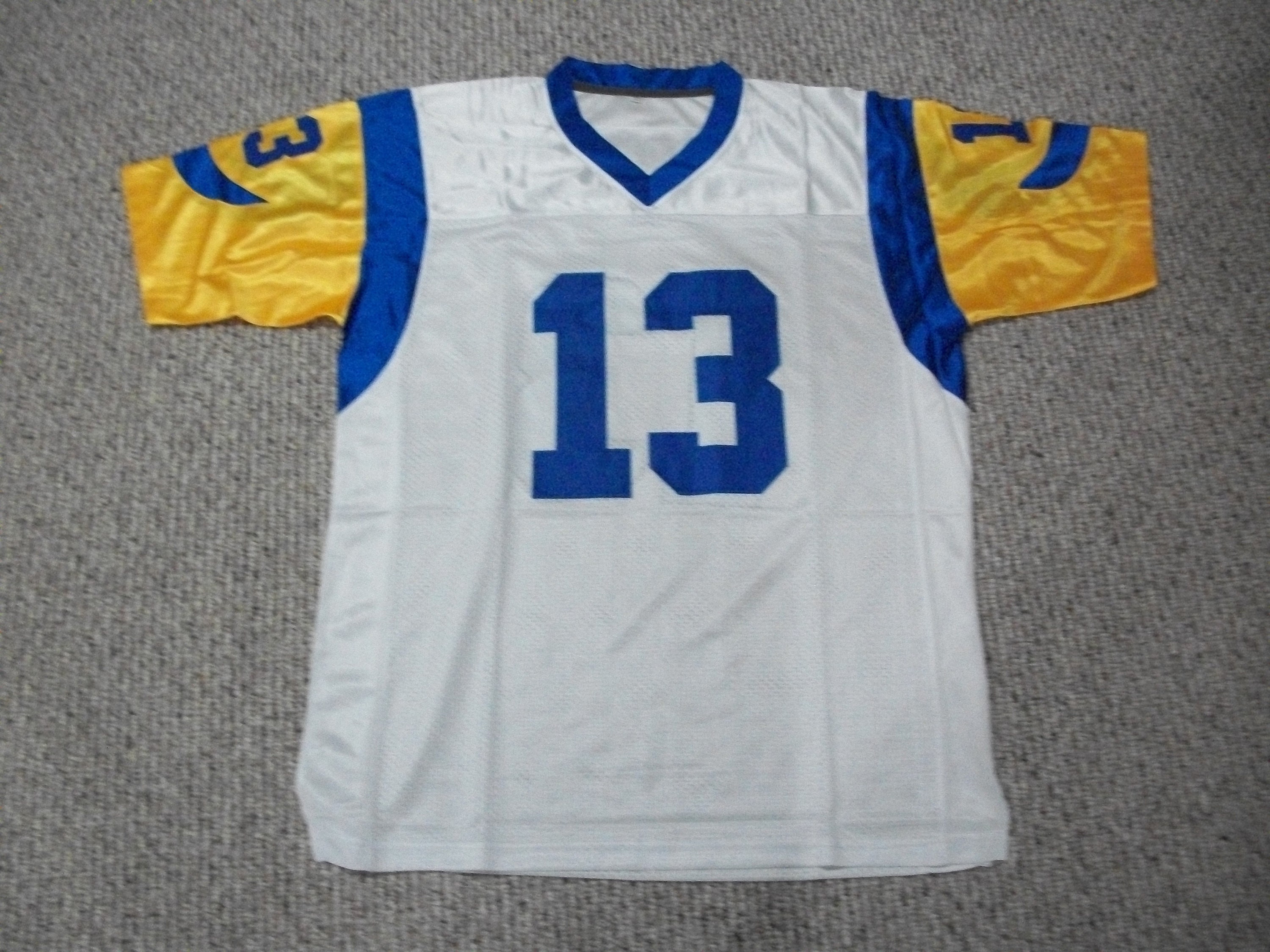 KURT WARNER Unsigned Custom St. Louis White Sewn New Football