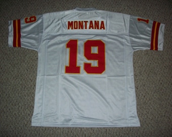 JOE MONTANA Kansas City Unsigned Custom White Sewn New Football Jersey Sizes S-3XL