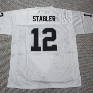 KEN STABLER  Unsigned Custom White Sewn New Football Jersey Size S, M,L,XL,2XL,3XL