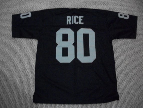 JERRY RICE #80 Oakland Custom Stitched Black Football Jersey