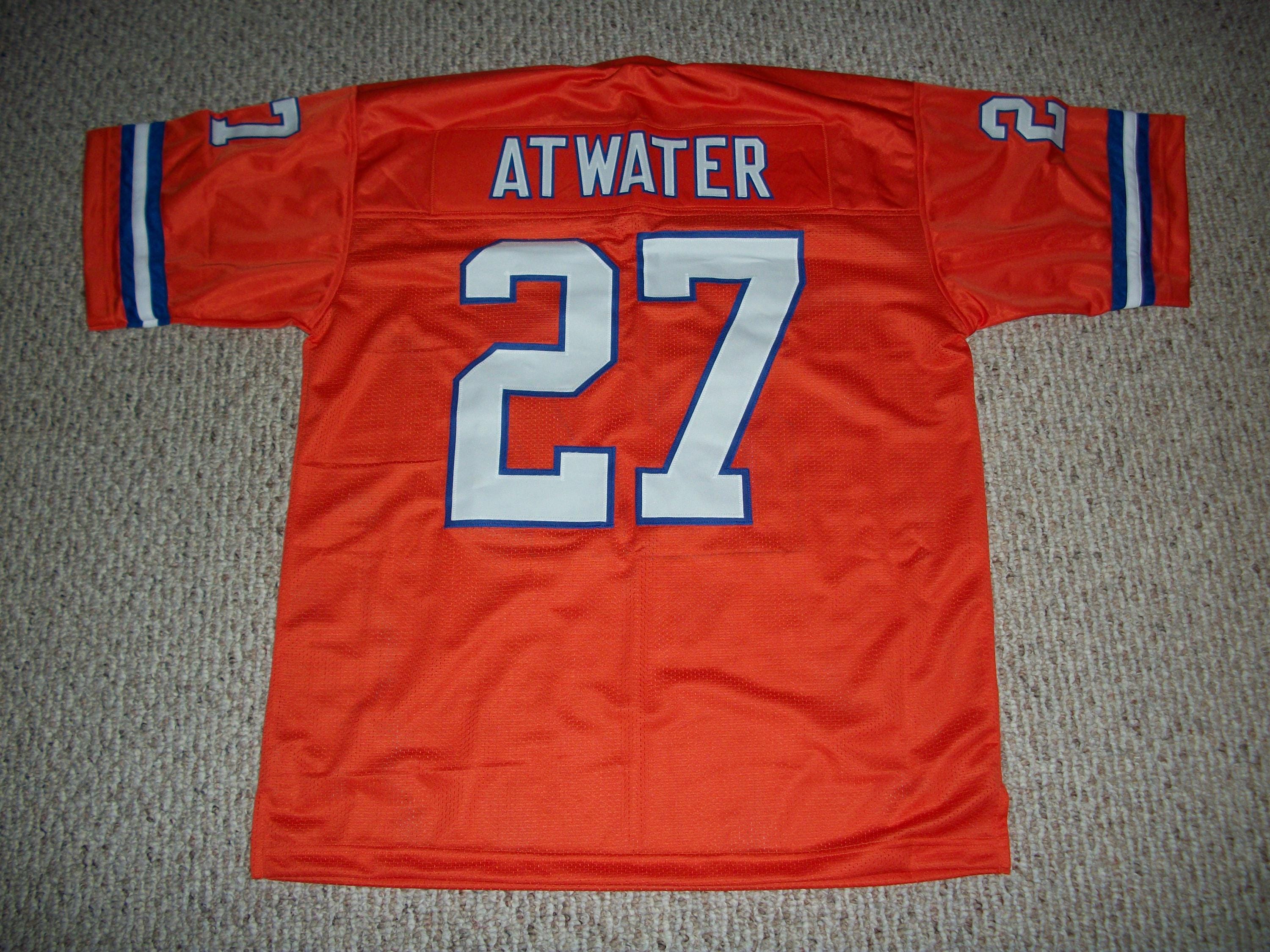 STEVE ATWATER Denver Unsigned Custom Orange Sewn New Football