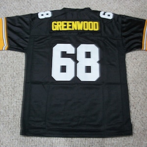 L.C. GREENWOOD Unsigned Custom Pittsburgh Schwarz Genäht Neue Fußball Trikot Größe S, M,L,XL,2XL,3XL