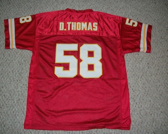 DERRICK THOMAS Kansas City Unsigned Custom Red Sewn New Football Jersey Size S, M,L,XL,2XL,3XL
