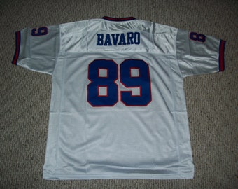 MARK BAVARO Unsigned Custom New York  White Sewn New Football Jersey Size S, M,L,XL,2XL,3XL