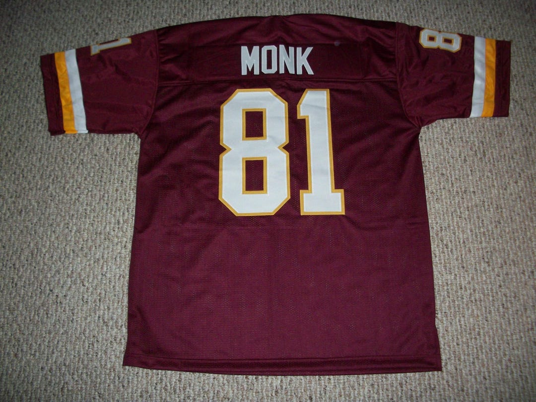 ART MONK Unsigned Custom Washington Burgundy Sewn New Football