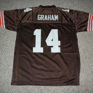 OTTO GRAHAM Unsigned Custom Cleveland  Brown Sewn Football Jersey Sizes S-3XL