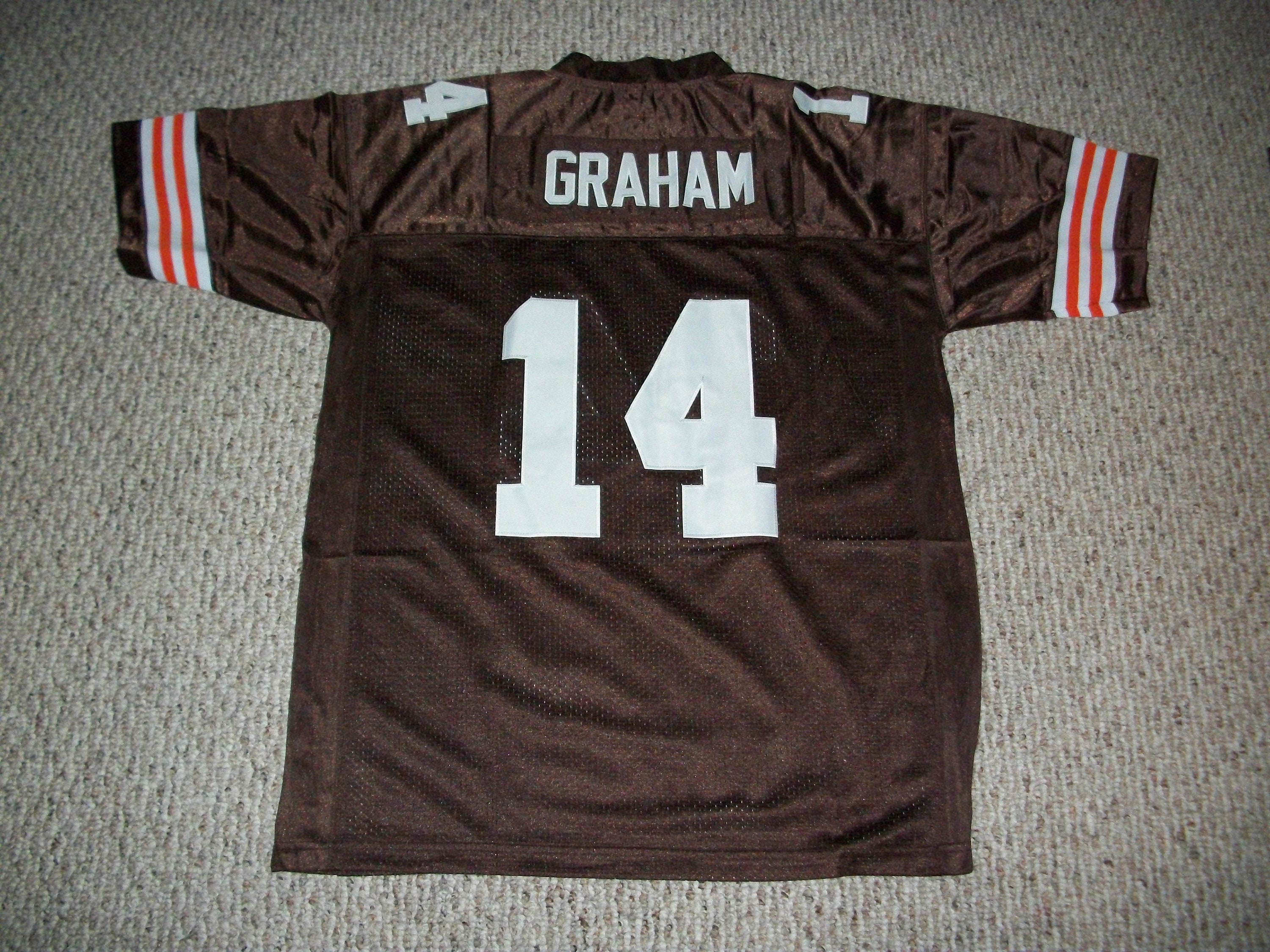 OTTO GRAHAM Unsigned Custom Cleveland Brown Sewn Football Jersey