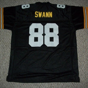 LYNN SWANN Unsigned Custom Pittsburgh  Black Sewn New Football Jersey Size S, M,L,XL,2XL,3XL