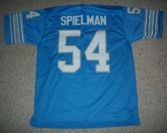 デトロイト・ライオンズ ユニフォーム 54 Spielman サイズ48 CHRIS SPIELMAN Unsigned Custom Detroit Blue Sewn New Football
