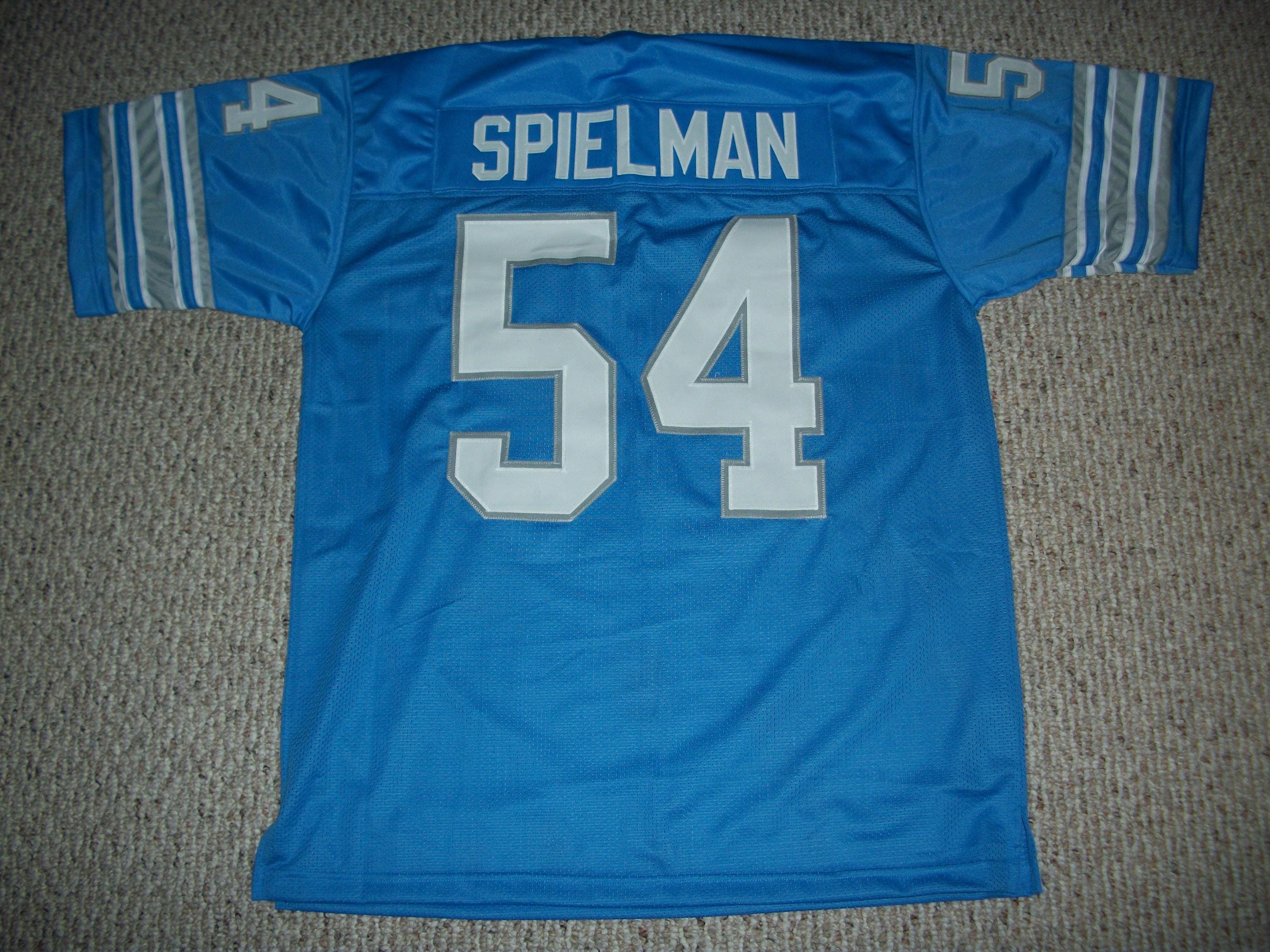CHRIS SPIELMAN Unsigned Custom Detroit Blue Sewn New Football
