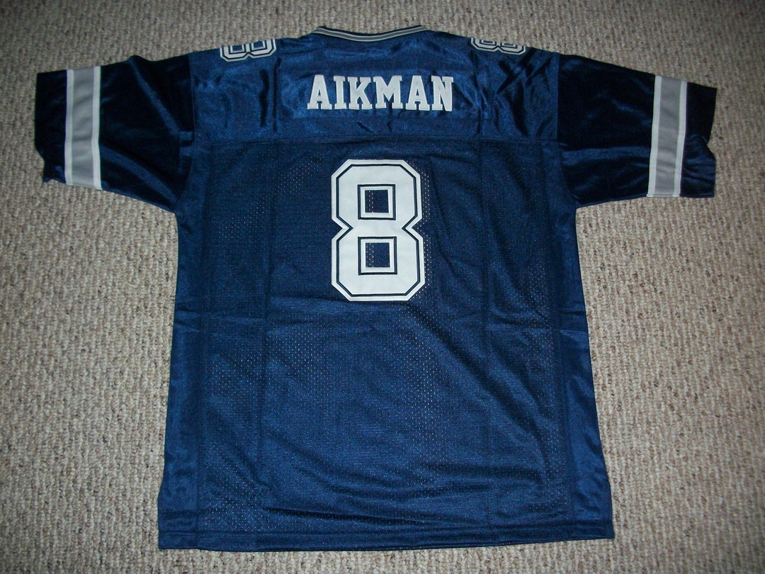 【激レア】ダラス・カウボーイズ トロイ・エイクマン ユニフォーム ジャージ TROY AIKMAN 未署名カスタム ダラス ブルー 縫製 新作 フットボール