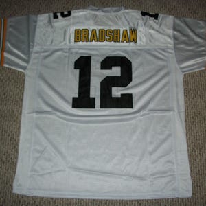 TERRY BRADSHAW Unsigned Custom Pittsburgh White genaaide voetbaljersey maten S-3XL