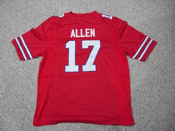 JOSH ALLEN Buffalo Unsigned Custom Red Sewn New Football Jersey Size S M L XL 2XL 3XL Etsy