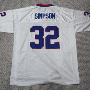O.J. Simpson Buffalo  Unsigned Custom White Sewn New Football Jersey Size S, M,L,XL,2XL,3XL
