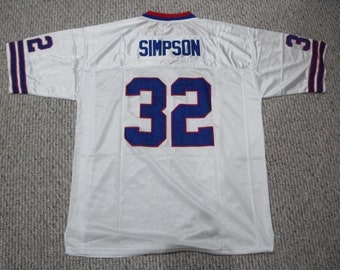 O.J. Simpson Buffalo  Unsigned Custom White Sewn New Football Jersey Size S, M,L,XL,2XL,3XL