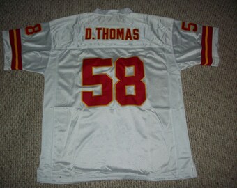 美品◎NFL カンザスシティチーフス 58 D.THOMAS 復刻版ユニフォーム Amazon.com: Facsimile Autographed Derrick Thomas Kansas City Red