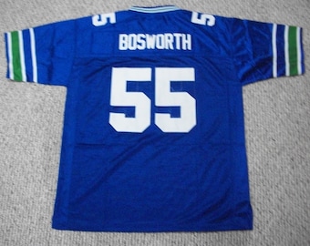 Camiseta de fútbol de Seattle BRIAN BOSWORTH, nueva, sin firmar, personalizada, azul, cosida, tallas S, M, L, XL, 2XL, 3XL
