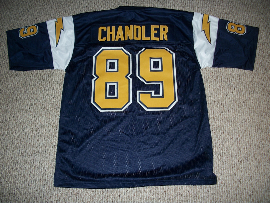 WES CHANDLER Unsigned Custom San Diego Dark Blue Sewn New Football
