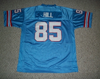 DREW HILL Houston Unsigned Custom Blue Sewn New Football Jersey Sizes S-3XL
