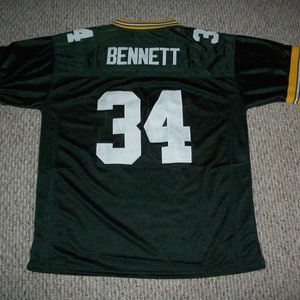 EDGAR BENNETT Green Bay  Unsigned Custom Green Sewn New Football Jersey Size S, M,L,XL,2XL, 3XL
