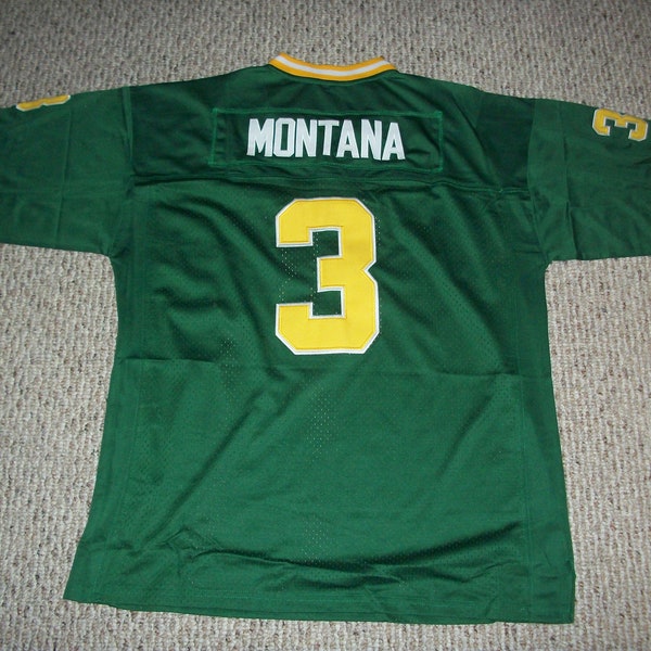 JOE MONTANA College Unsigned Custom Green Sewn New Football Jersey Sizes S-3XL